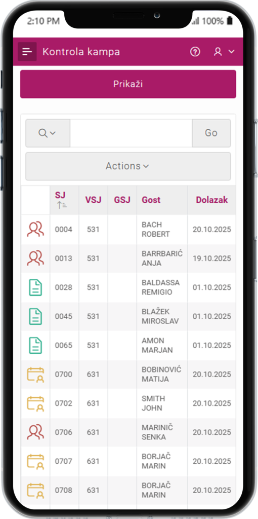 KONKA - Statuses of accommodation units